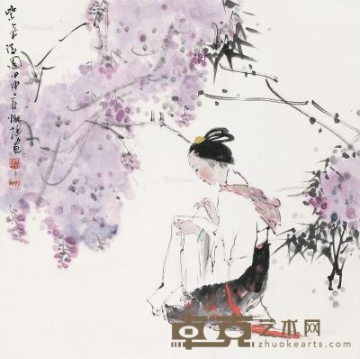 招炽挺 甲申（2004年）作 紫气满园 68×68cm