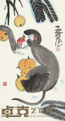得寿图 立轴 设色纸本 88×48cm