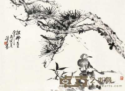 花鸟 立轴 水墨纸本 93×67cm