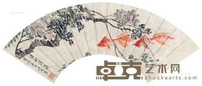 汪亚尘 清秋萍藻 13×48.5cm