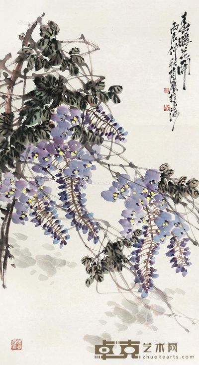曹简楼 春暖花开 89.5×49.5cm