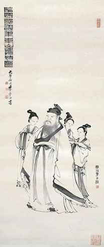 季康 东山携妓图