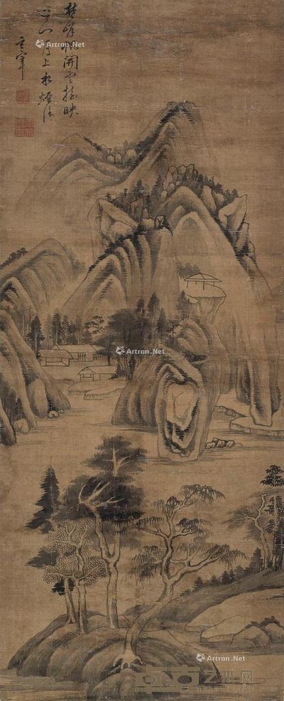 董其昌 水烟秋帆 119×48m