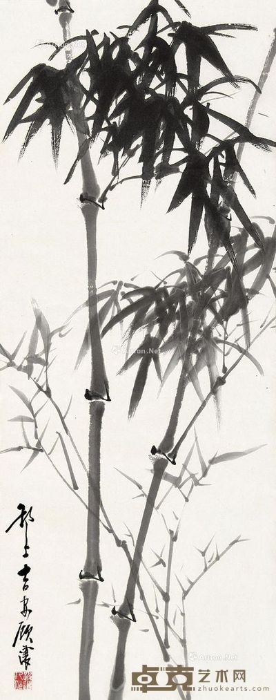 顾让 竹子 82×32cm