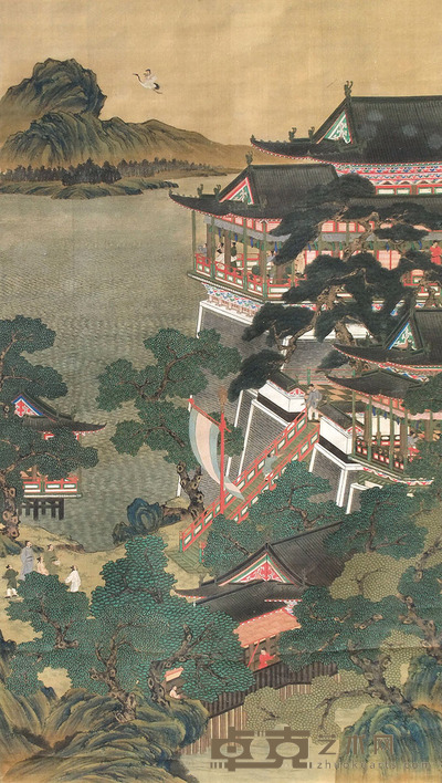 无款     山水人物 130×72cm