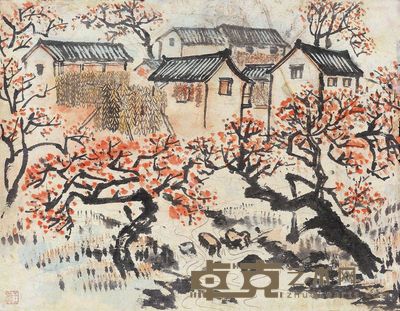 焦可群 乡村小景 51×114.5cm