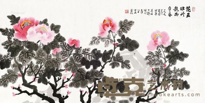 力群 花王牡丹 70×138cm