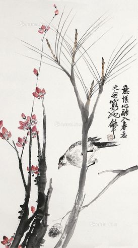 王和平 桃花小鸟