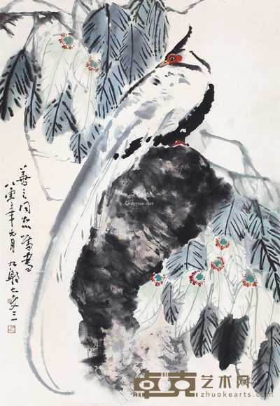 1980年作 花鸟 100×68cm