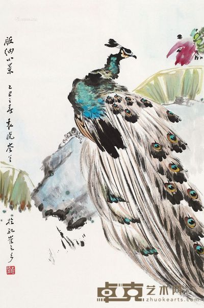 袁晓岑 1985年作 版纳小景 68×46cm