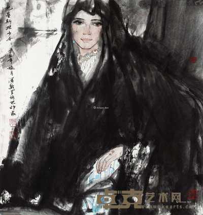 1997年作 巴基斯坦少女 69×65.5cm