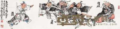 1996年作 三国人物 34.5×138cm