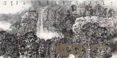 山水 69×137cm