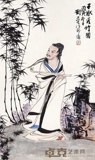 刘旦宅 高仕图 立轴 纸本 70×41.5cm