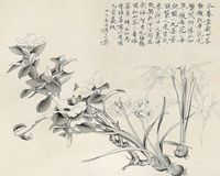 于非闇 花卉 立轴 纸本