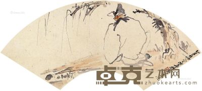 潘天寿 人物 镜片 纸本 17×48cm