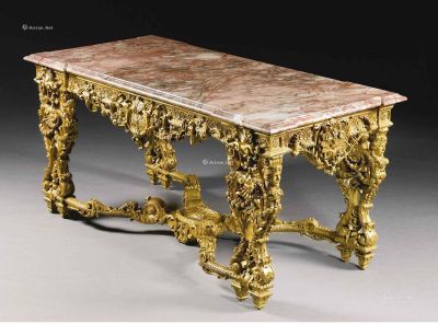 路易十四世风格泥金木雕主桌