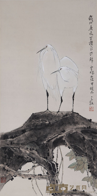 秦天柱 花鸟 99×49 cm 约4.37平尺