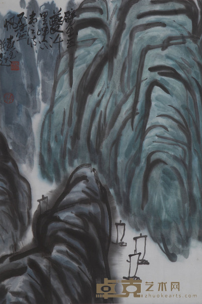 张士莹 山水 64×44cm 约2.53平尺