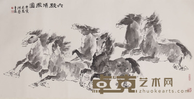 于湘华  六骏顺风 137×70cm 约8.63平尺