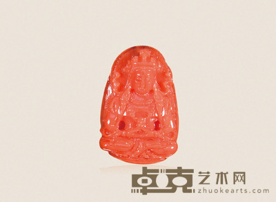 阿卡级红珊瑚佛吊坠 约2.5g