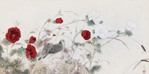 谢少威 工笔花鸟