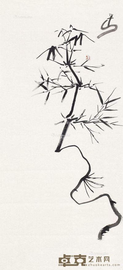 边平山 石竹图 118×53cm