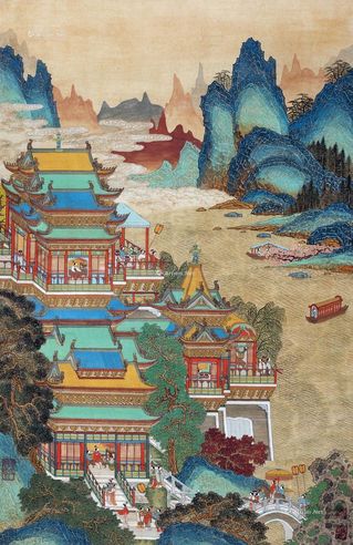 黄秋园 春宫泛舟