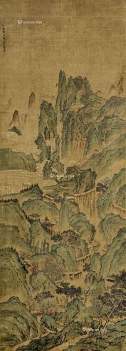 陆治 青绿山水