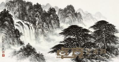 苏起龙 山水 52×100cm