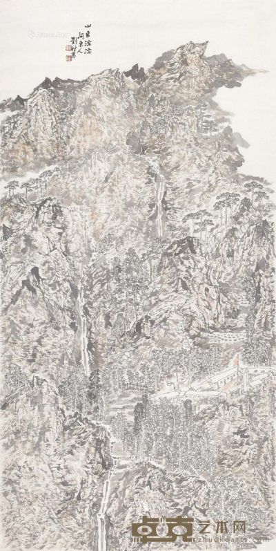 刘存社 山泉淙淙 246×123cm