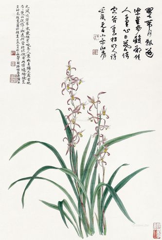 吴美美 幽兰馥郁图