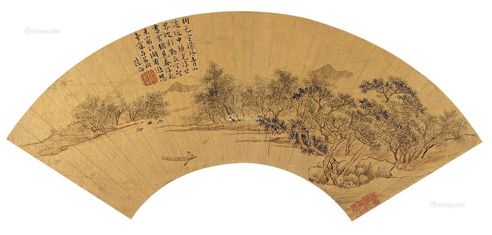 陆治 泛舟图