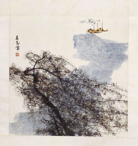 崔森茂 山水清音图