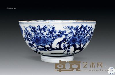 明 青花松竹梅纹大碗 直径20cm