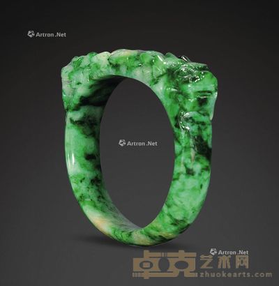 翡翠双龙手镯