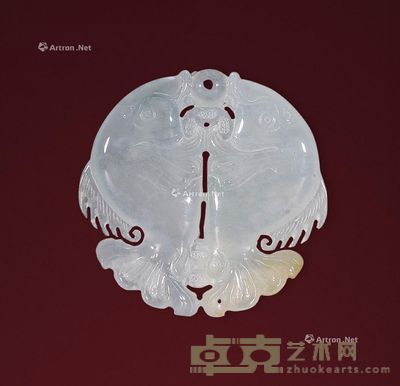 翡翠双鱼吊坠