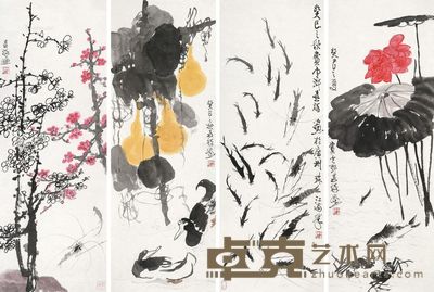 壬辰(2012年)作 桥上话情深 镜片 设色纸本 70×34.5cm