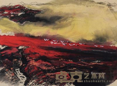 乙亥(1995年)作 浩然正气 镜片 设色纸本 137×70cm