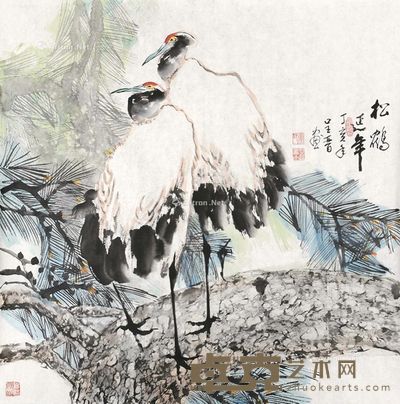 一堂清品 镜片 设色纸本 46×68cm