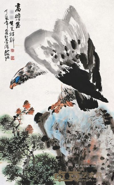 竹叶蜻蜓 镜片 设色纸本 69×35cm