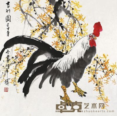 梅花 镜片 设色纸本 69×46cm