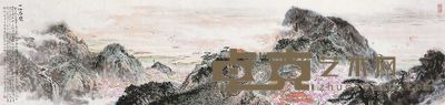 轻舟已过万重山 立轴 设色纸本 97×64cm