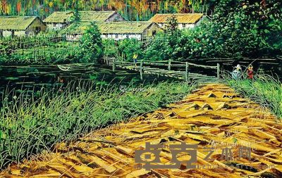 耕耘 布面油画 95×164cm