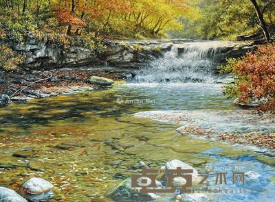 清泉 布面油画 111×161cm