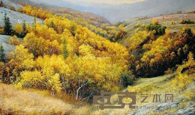 葱翠 镜片 设色纸本 69×66cm