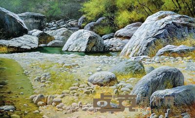 丙子(1996年)作、丁丑(1997年)作 醉酒·听松 立轴 设色纸本 34×34cm×2
