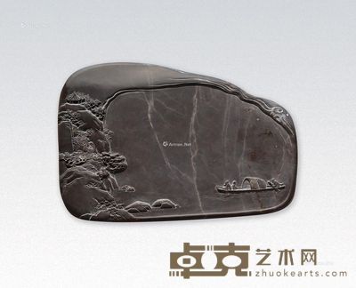 莫少锋 微雨青山忆旧游砚 15×22.5×3cm