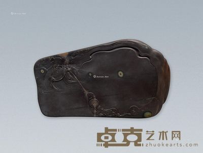 朱国良 刘海戏金蟾砚 14.5×25.5×5cm