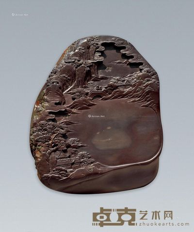 杨文娣 湖山仙阁砚 20.5×16.5×4.5cm
